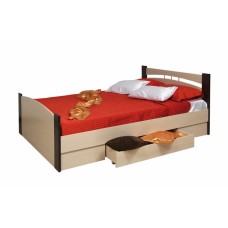 Кровать шириной 1200 с ящиком венге