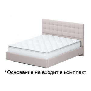 Кровать SV-Мебель №2 140х200 белый/бежевый ткань/квадро бежевый