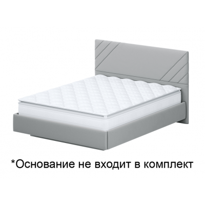 Кровать SV-Мебель №2 160х200 белый/серый ткань/лайн серый