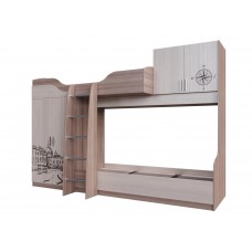 Кровать SV-Мебель Город (80х200) двухъярусная