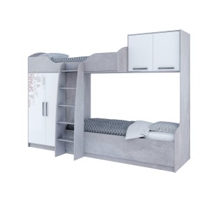 Кровать SV-Мебель Грей (80х200) двухъярусная (с фотопечатью)
