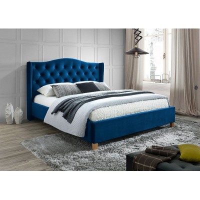 Кровать Signal Aspen Velvet 160 темно-синий