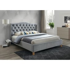 Кровать Signal Aspen Velvet BLUVEL 14 серый/дуб 180 Кровать Signal Aspen Velvet BLUVEL 14 серый/дуб 180